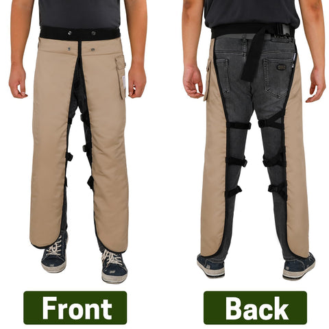ZELARMAN chainsaw chaps adjustable waist fits up to 49 inches for versatile sizing