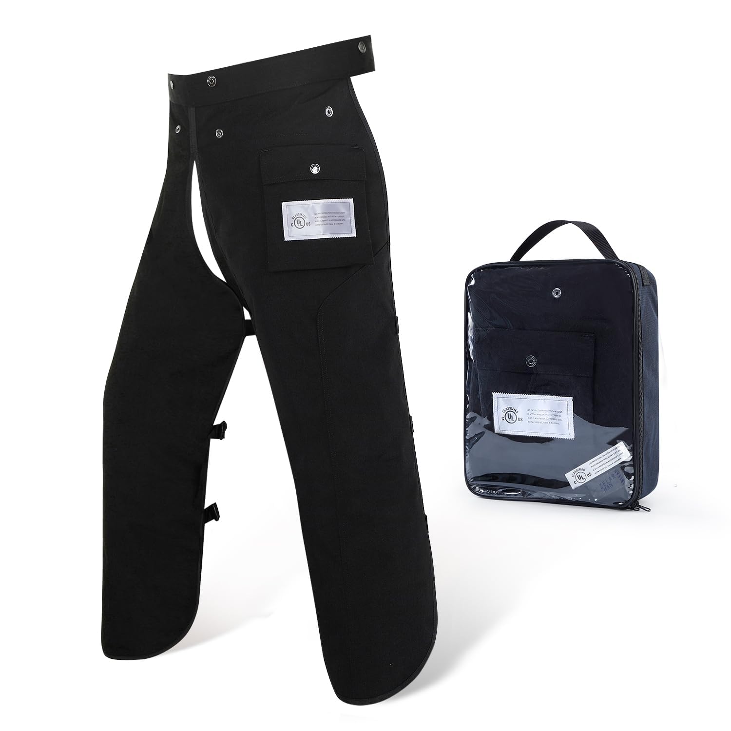 ZELARMAN chainsaw chaps apron coverage protecting legs during logging