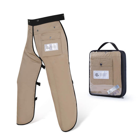 ZELARMAN chainsaw chaps apron front coverage protects legs during logging tasks