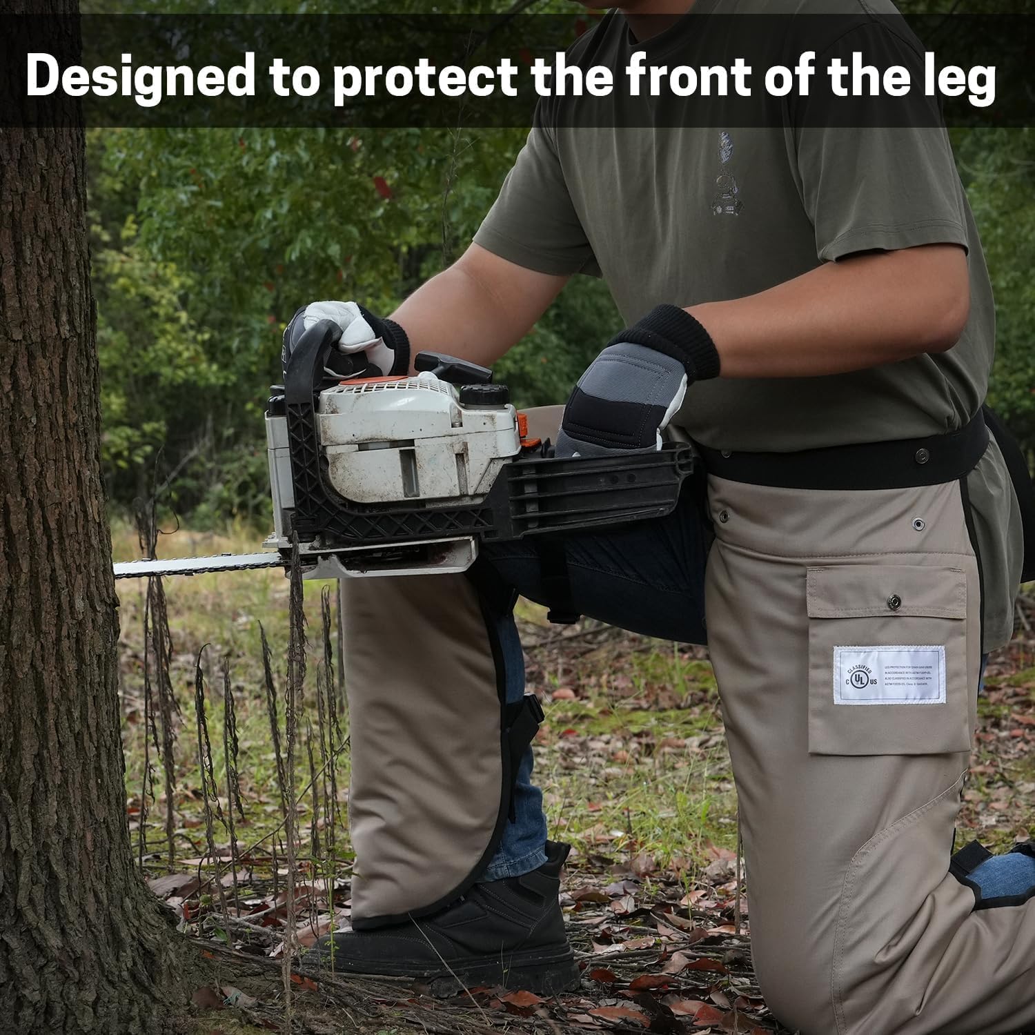 ZELARMAN chainsaw chaps coverage improves leg safety on the job site