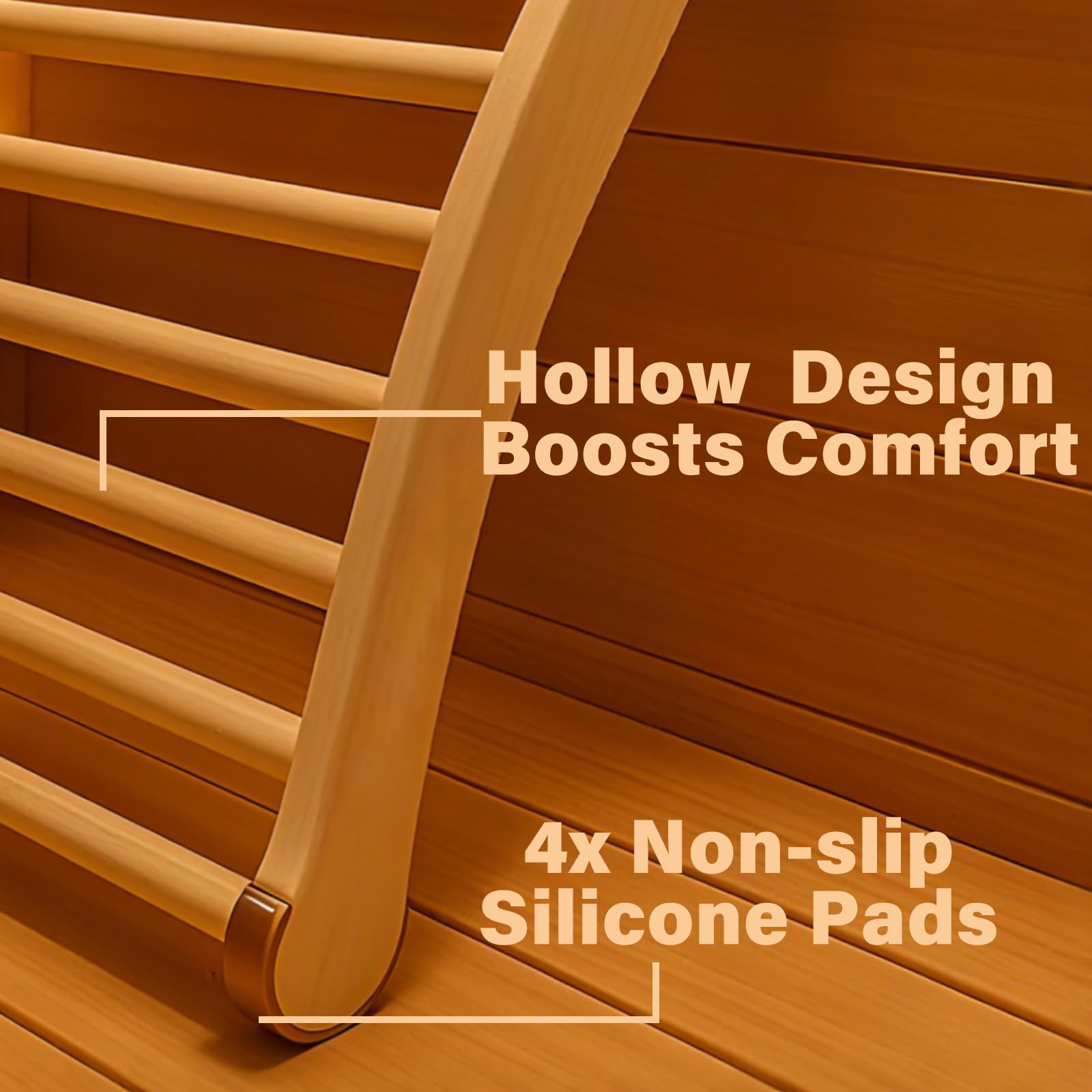 Zelmor barrel sauna backrest fits compact spaces with stability