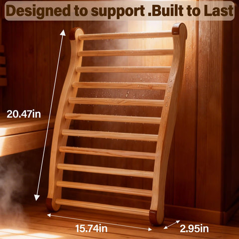 Zelmor infrared sauna backrest demonstrates versatile compatibility with saunas