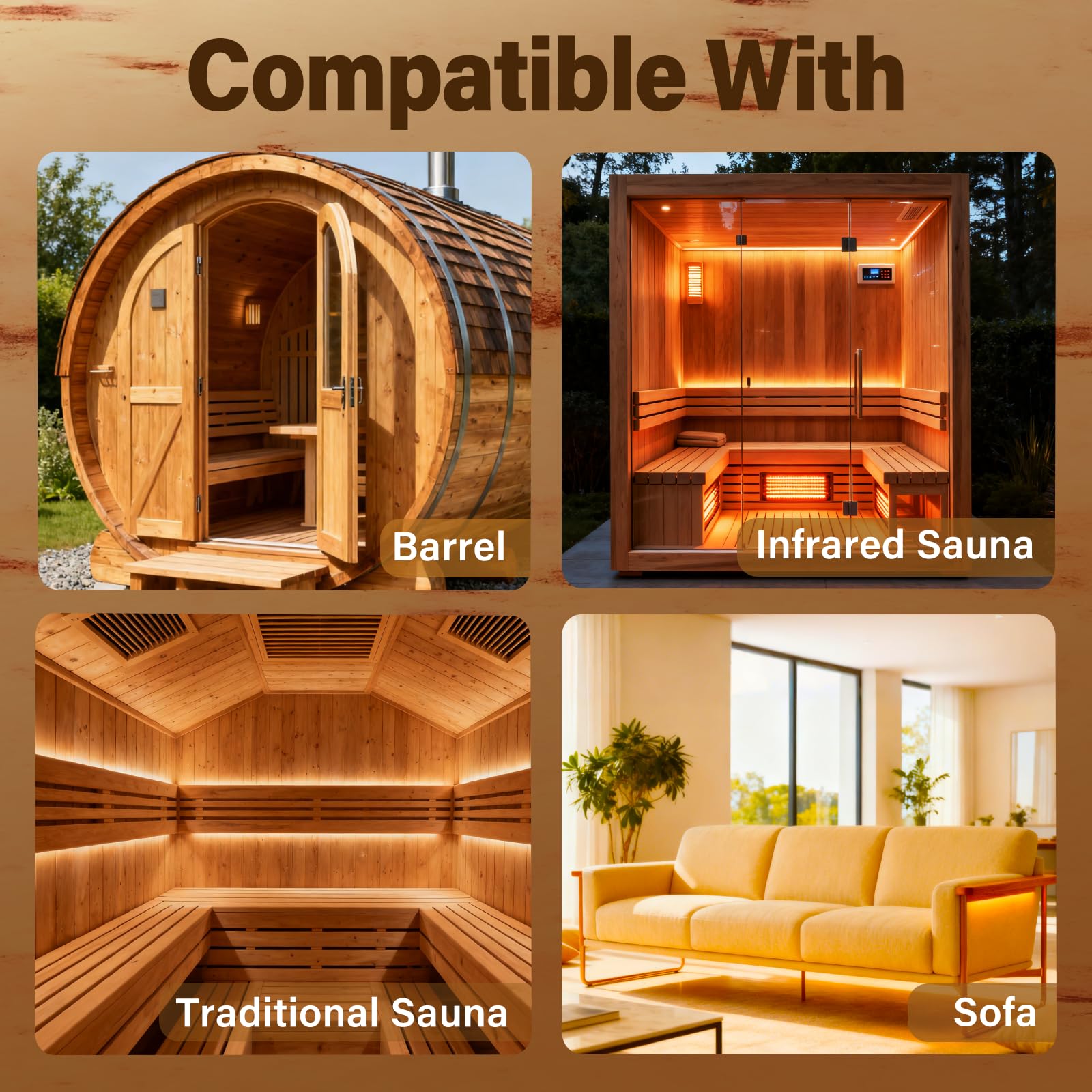 Zelmor premium cedar wood texture emphasizes durable long-lasting use