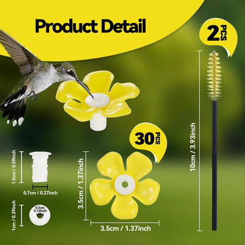 Zelpont bee-proof replacement flowers deter bees at feeding ports.