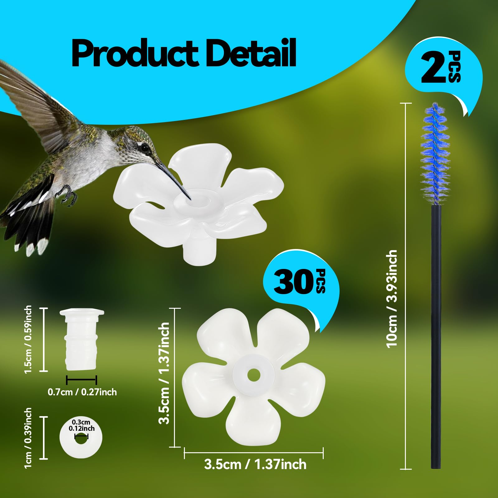 Zelpont bee-proof hummingbird flowers deter bees while feeding