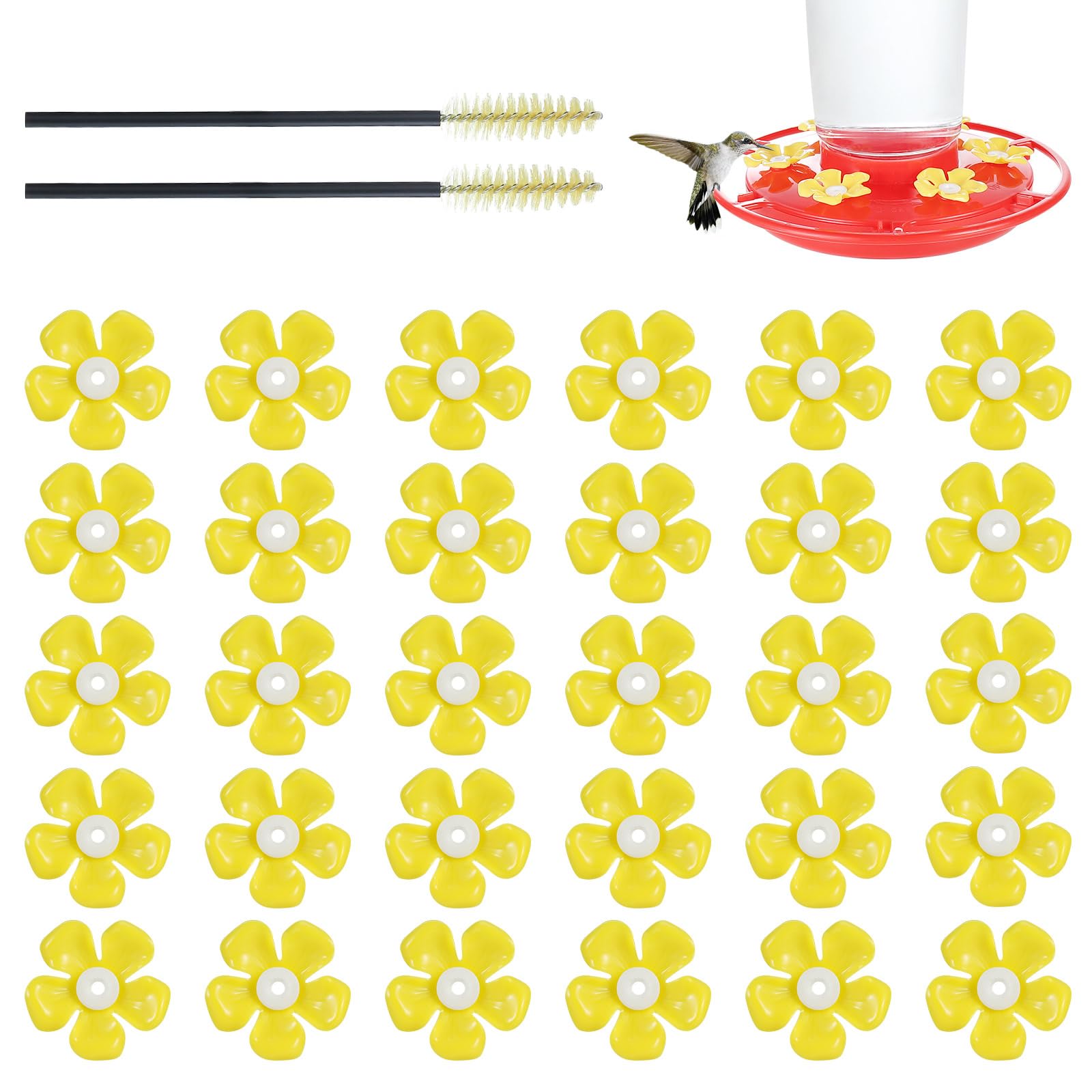 Zelpont replacement flowers fit plastic feeders securely for hummingbirds.