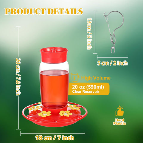 Zelpont leak-proof base keeps nectar contained during outdoor use.