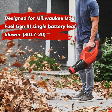 Zelvoro Milwaukee M18 clip-on nozzle showing quick installation.