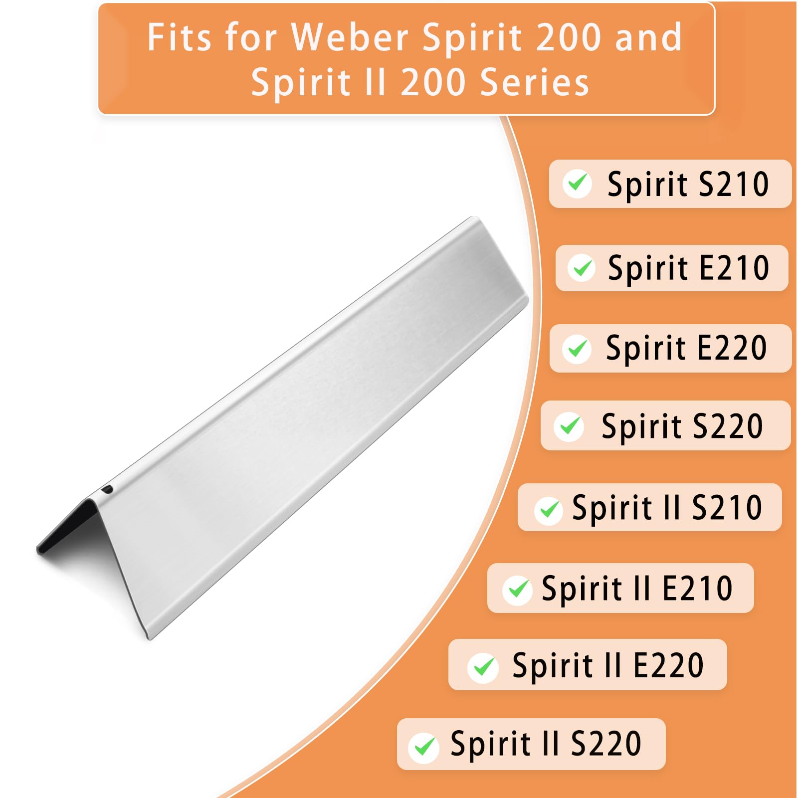 Zemibi stainless steel heat shields, durable protection for Weber Spirit grills