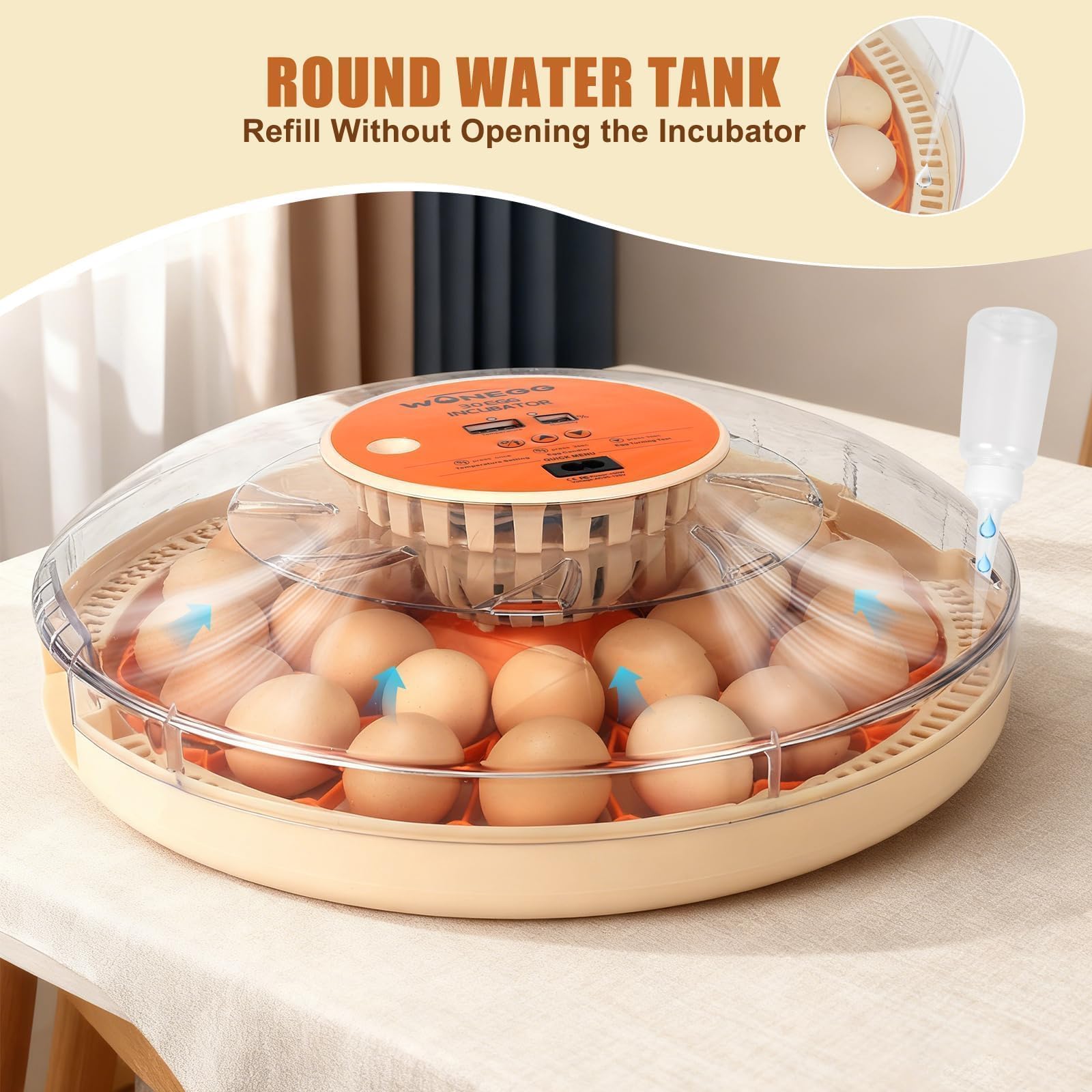 ZEMIRO CHARGE Serie II clear lid for easy observation.