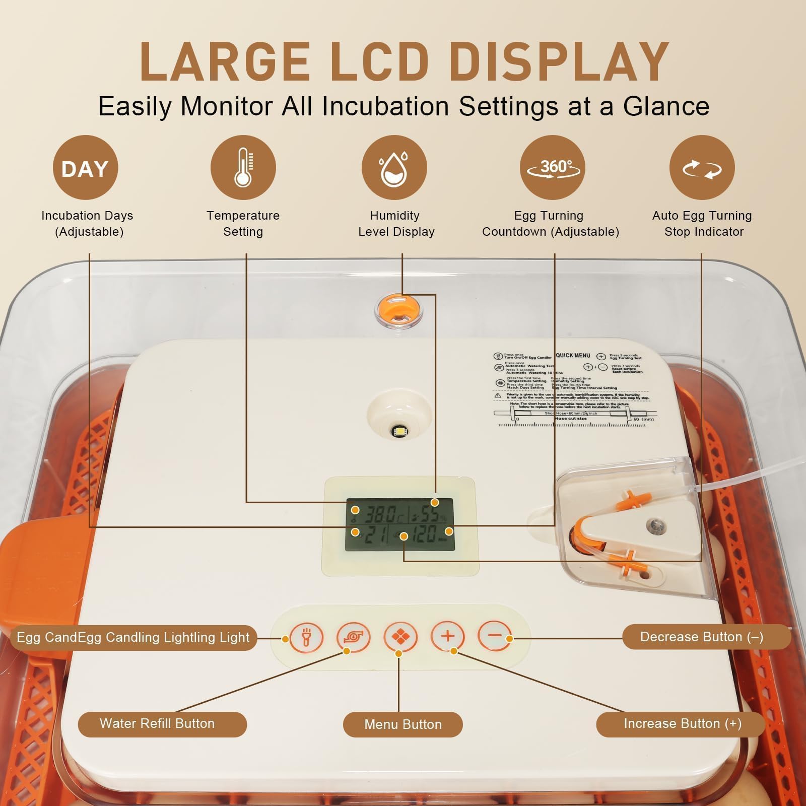 ZEMIRO CHARGE Series IV display panel with precise temperature and humidity readings