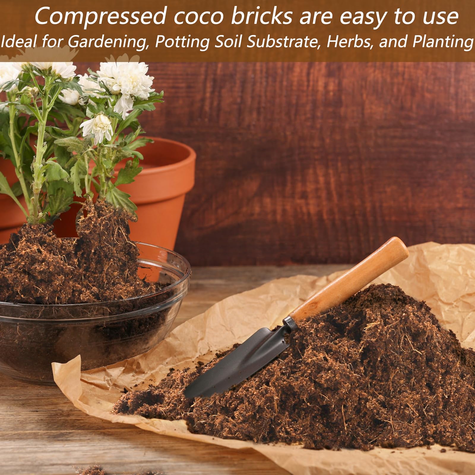 ZENFUN coco coir mixed with soil for versatile potting and transplanting.