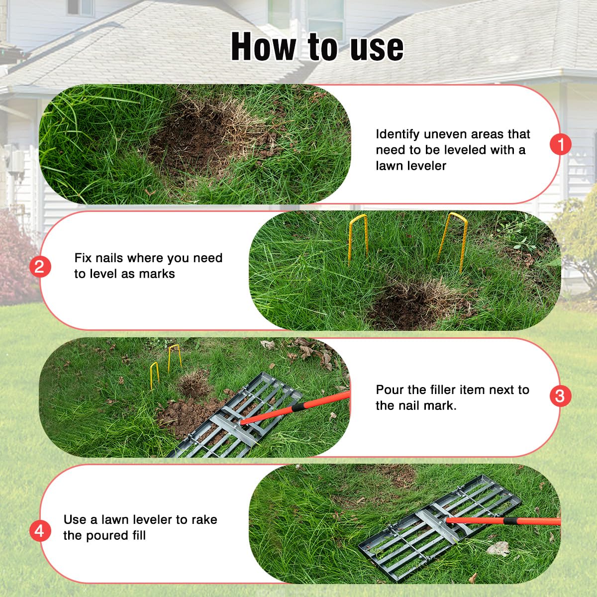 Zenhosit easy leveling design supports smooth soil redistribution