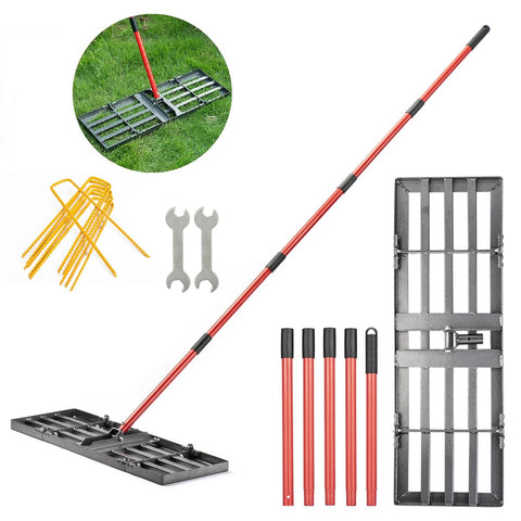 Zenhosit lawn leveling rake with 78-inch handle for durable yard work