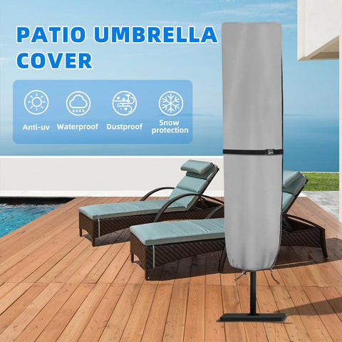 Zenicham Parasol Cover easy-clean storage keeps outdoor spaces tidy.