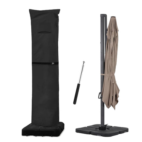 Zenicham patio umbrella cover with air vent improves airflow for drier storage.