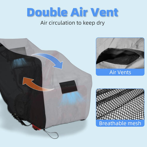 Zenicham universal-fit snow blower cover fits most two-stage machines for protection.