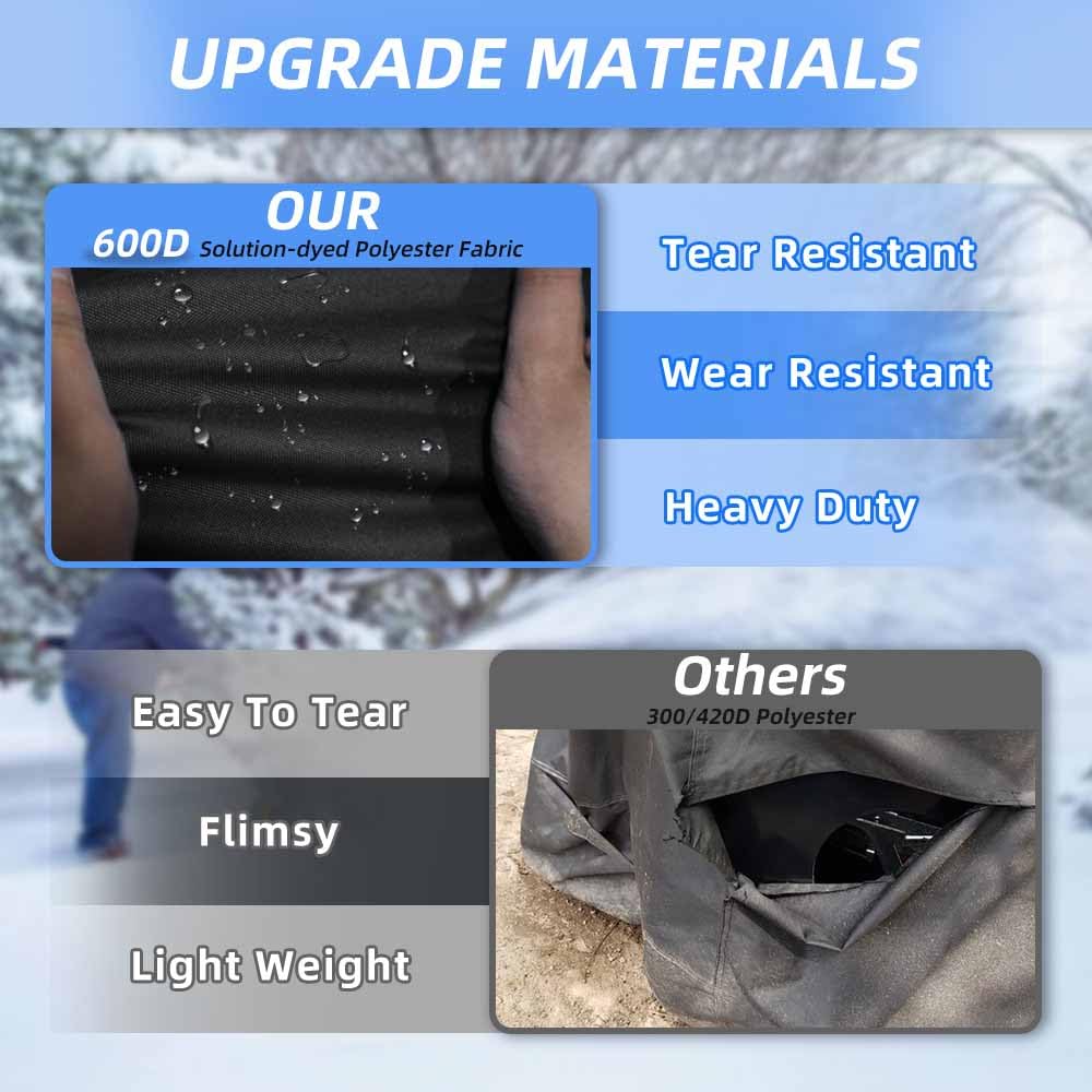 Zenicham snow blower cover windproof bottom band securing during storms.