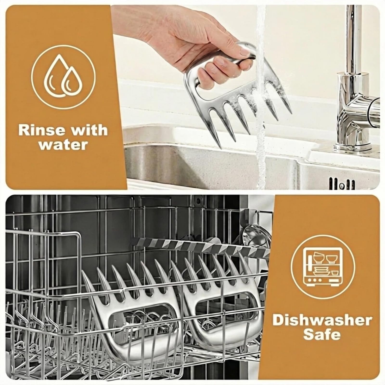 ZenithShine Meat Claws dishwasher safe for easy cleanup after grilling sessions.