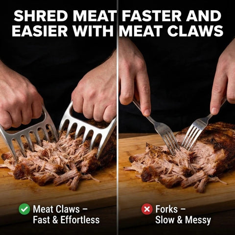 ZenithShine Meat Claws heat-resistant handle protects hands during hot shredding.