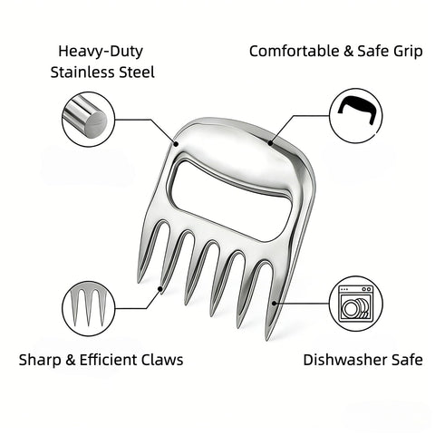 ZenithShine Meat Claws reinforced structure grip large cuts with stability.