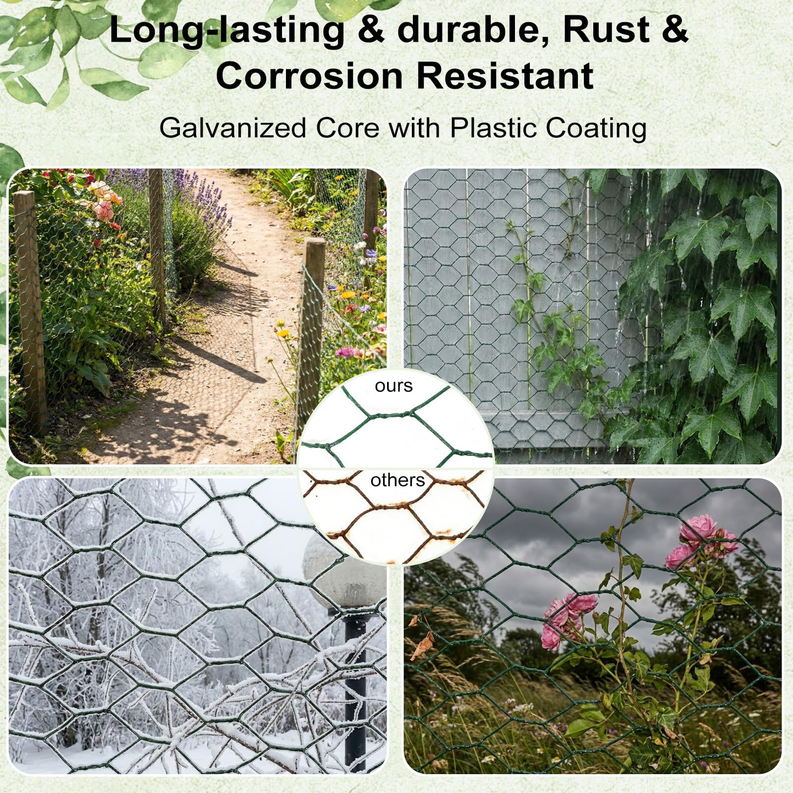 Zenorebir floral arch wedding netting stabilizing bouquet stems outdoors.