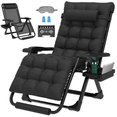 ZENPETIO 29In XL Zero Gravity Chair by the pool for poolside relaxation