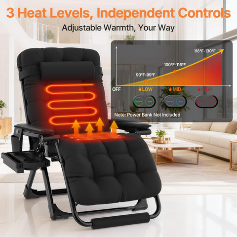 ZENPETIO XL chair plush four inch cushion with Teslin fabric for year round comfort.
