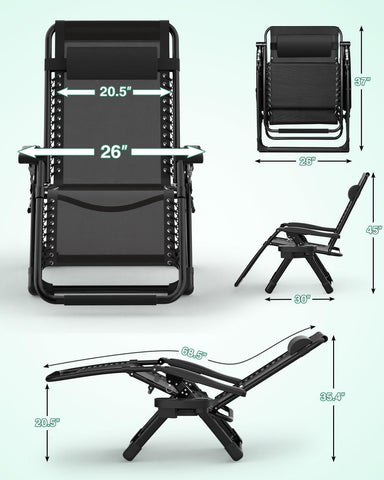 Zenpetio Zero Gravity Chair removable cushion for easy cleaning and comfort