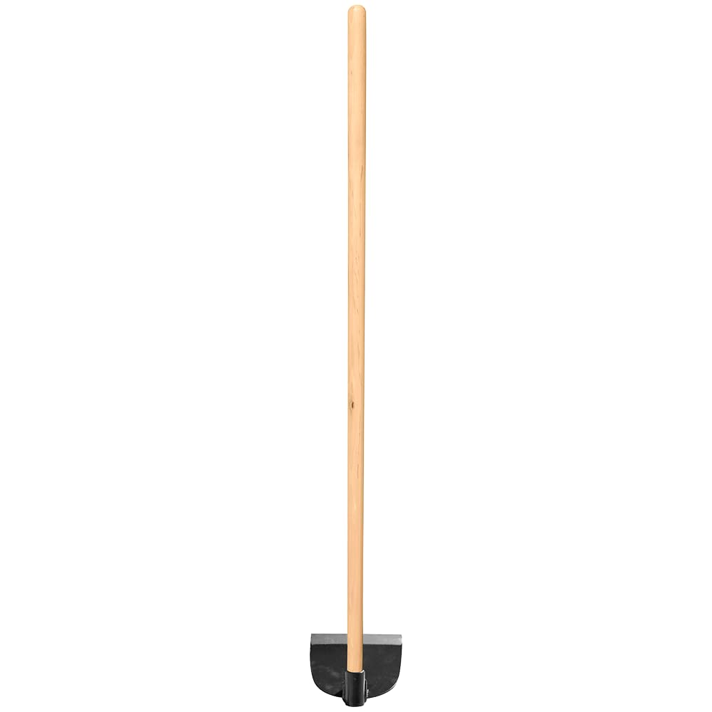 Zenport carbon steel blade for durable cutting through compact soil.