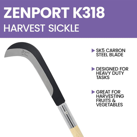 Zenport K318 packed as a single-sickle kit for gardens.