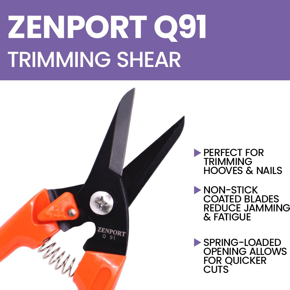 Zenport Q91 non-stick coated blades resist sticking during use.