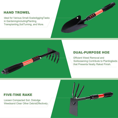 Zenrok tool set in action speeds garden prep and maintenance.
