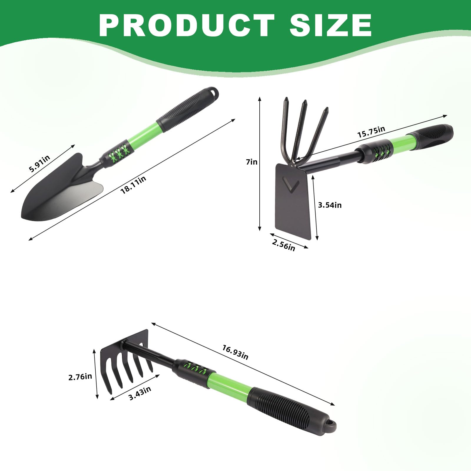 Zenrok Garden Tool Set hand cultivator with 5 tines boosts weeding efficiency.