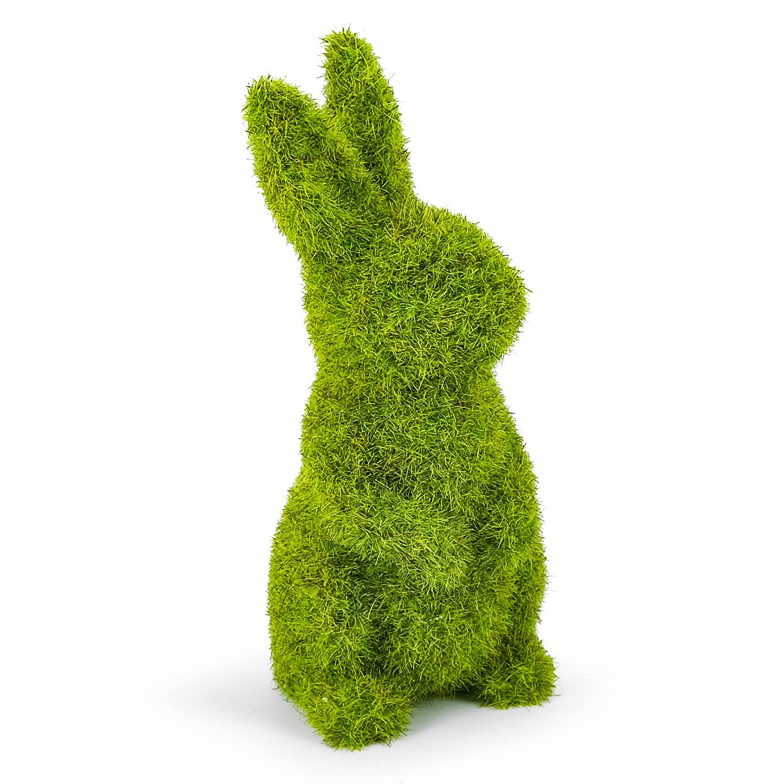 Zensounding Easter bunny standing on moss for table and shelf display.