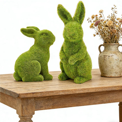 Zensounding rabbit with glasses model offers playful Easter detail.