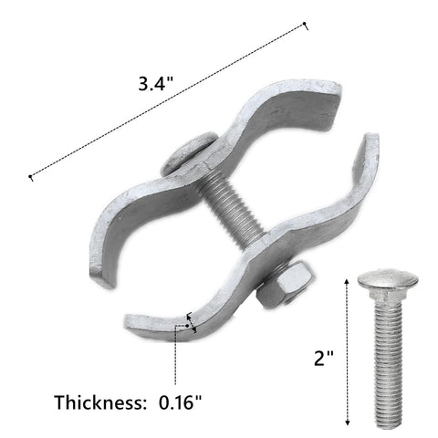 Zentriqlla galvanized steel fence clamp resists rust for outdoor kennels and panels