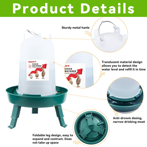 ZenxyHoC adjustable legs provide stable brooder setup.