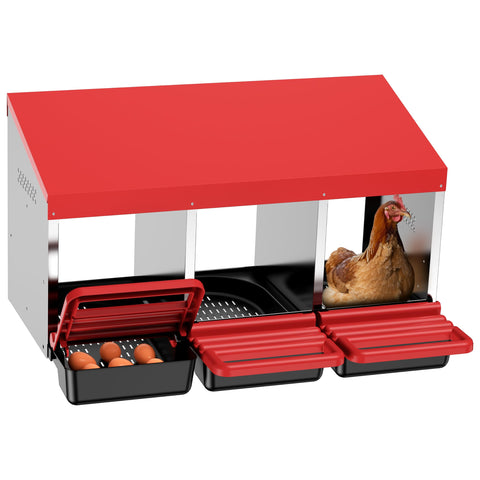 ZenxyHoC chicken nesting box with metal coop and rollout egg collection for clean eggs.