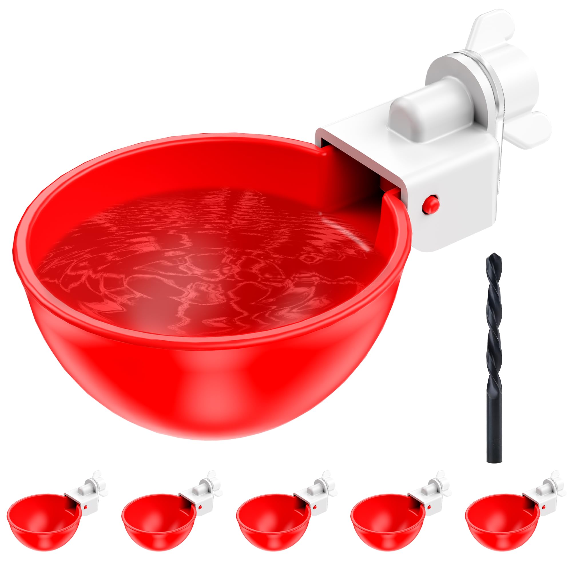 ZenxyHoC chicken waterer cups 6-pack delivering clean, mess-free coop hydration.