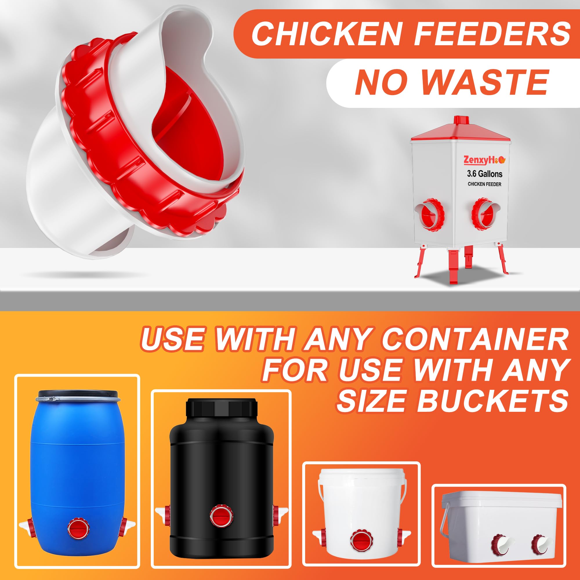 ZenxyHoC gravity-fed design simplifies coop feeding