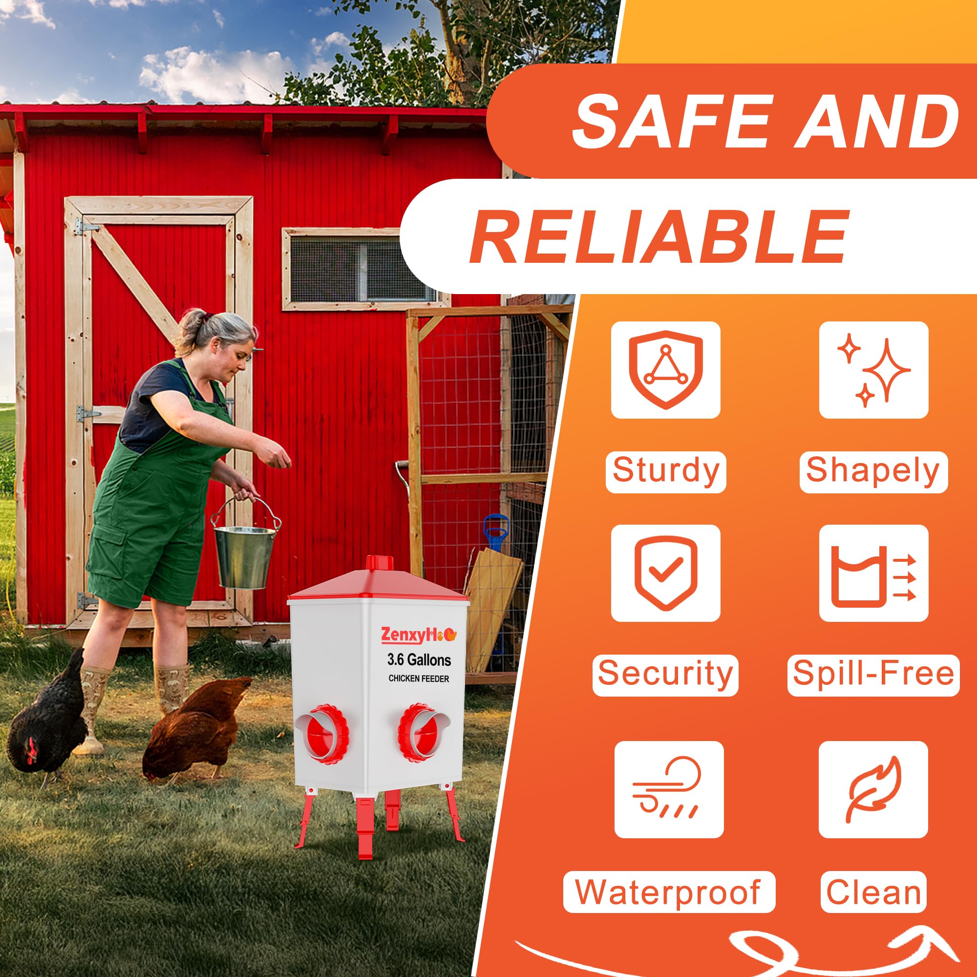 ZenxyHoC four-port kit fits buckets, bins, boxes or troughs.