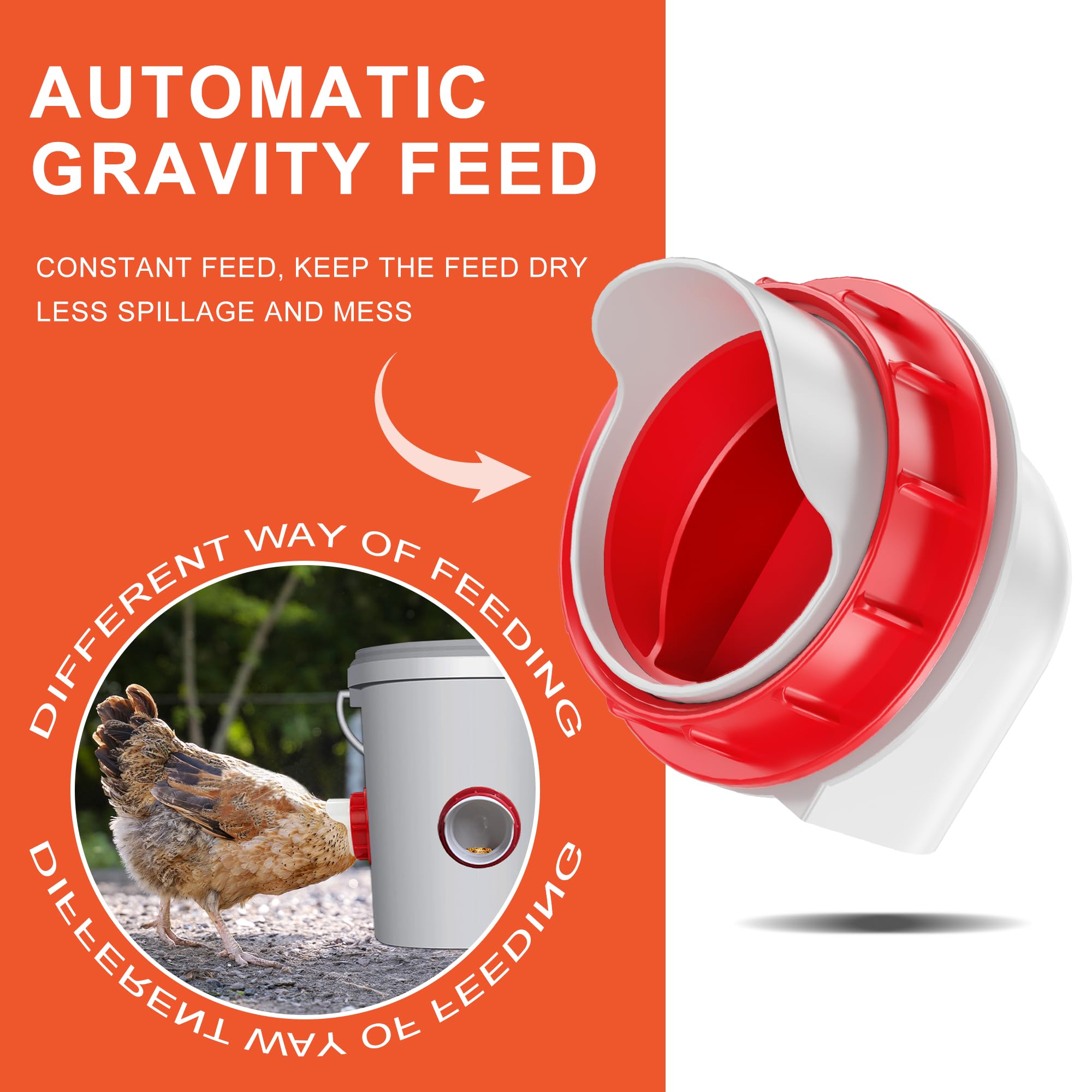 ZenxyHoC no-waste design directs feed downward for tidy feeding.
