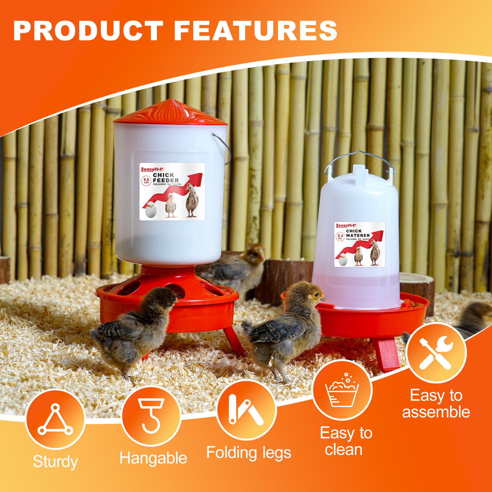ZenxyHoC top-fill feeder with scoop enables quick refills.