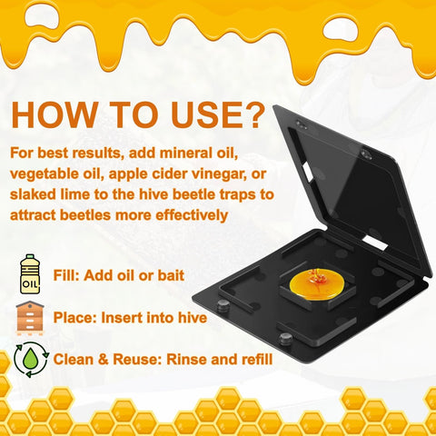 Beekeeping maintenance aid shown, supports healthier frames with easy removal.