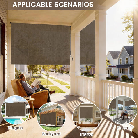 Zephyr Place energy-saving-shade lowers heat for cooler outdoor spaces.