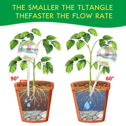 ZephyrBloom travel-ready watering globe keeps plants nourished during trips away.