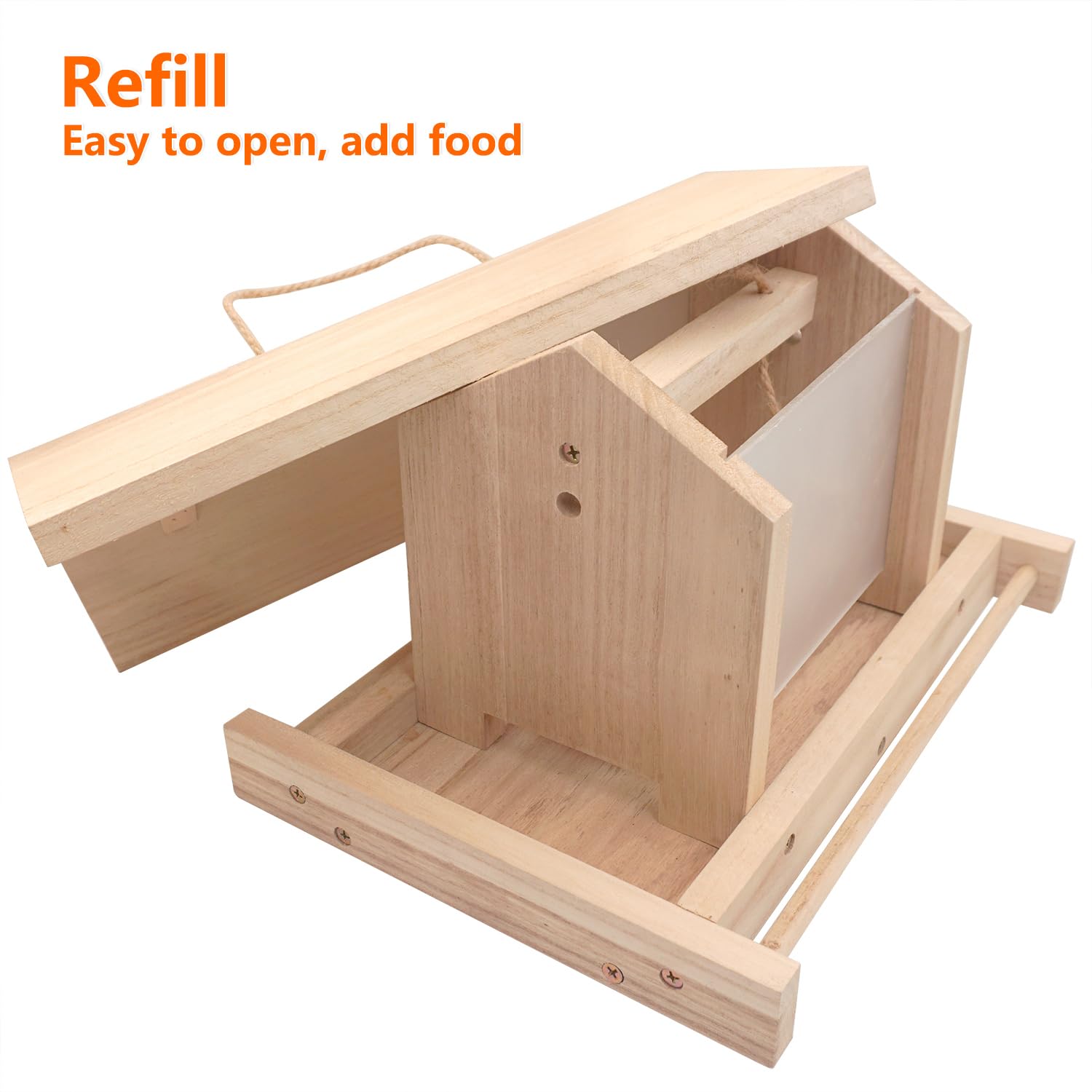 Zeqeey feeder features removable acrylic sides for simple cleaning.