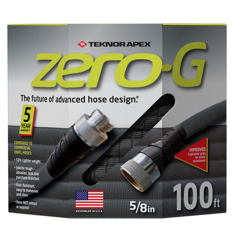 Zero-G 4001-100 garden hose gray pour demonstrates high-flow performance.
