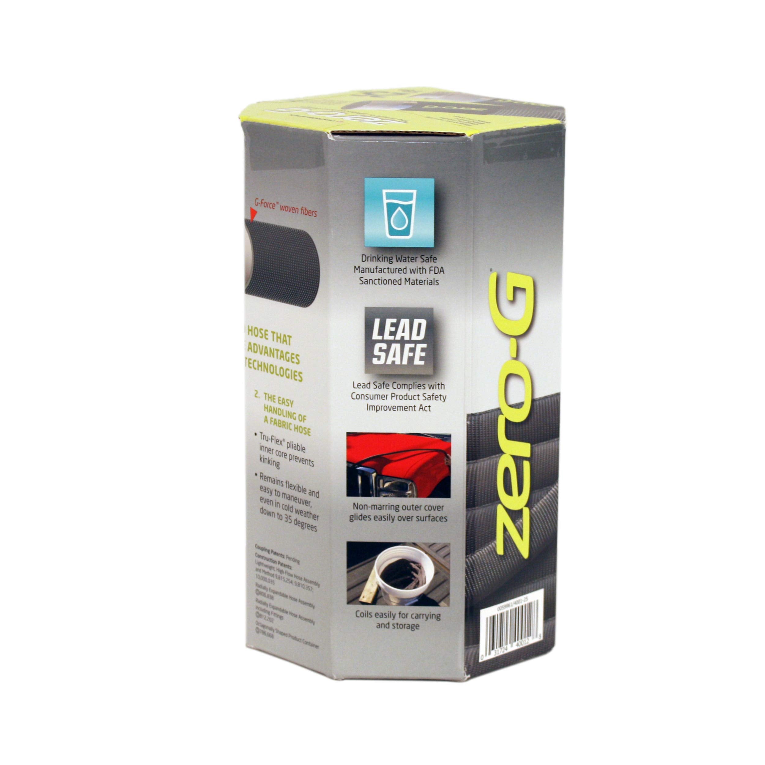 Zero-G high-visibility cover helps locate the hose quickly in the garden.